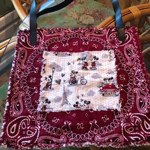Handmade boutique  print paisley bag